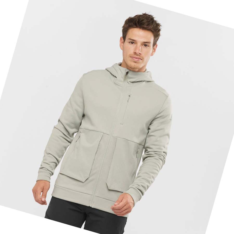 Sudadera Con Capucha Salomon ESSENTIAL WARM FLEECE Hombre Beige | MX 3196CTV